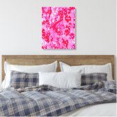 Mooie Rode Bloemen Canvas Afdruk (Insitu (Slaapkamer))