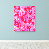 Mooie Rode Bloemen Canvas Afdruk (Insitu (Houten vloer))