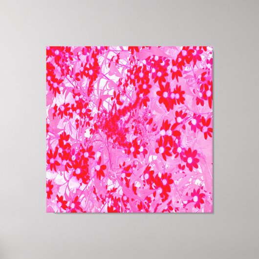 Mooie Rode Bloemen Canvas Afdruk (Voorkant)