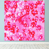 Mooie Rode Bloemen Canvas Afdruk (Insitu (Houten vloer))