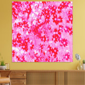 Mooie Rode Bloemen Canvas Afdruk (Insitu (Woonkamer))