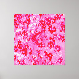 Mooie Rode Bloemen Canvas Afdruk