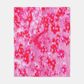 Mooie Rode Bloemen Fleece Deken (Voorkant)