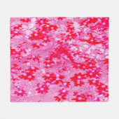 Mooie Rode Bloemen Fleece Deken (Voorkant (Horizontaal))