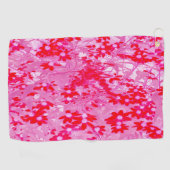 Mooie Rode Bloemen Golfhanddoek (Horizontaal)