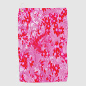 Mooie Rode Bloemen Golfhanddoek (Voorkant)