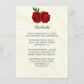 Mooie rode bloemen groen details informatiekaartje (Voorkant)