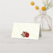 mooie rode bloemen groene bladeren plaatskaartje (Achterkant)