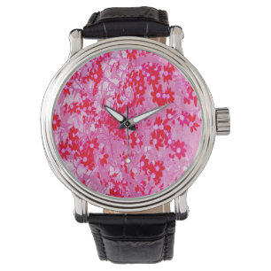 Mooie Rode Bloemen Horloge