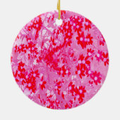 Mooie Rode Bloemen Keramisch Ornament (Achterkant)