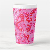 Mooie Rode Bloemen Latte Mok (Voorkant)