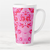 Mooie Rode Bloemen Latte Mok (Rechts)