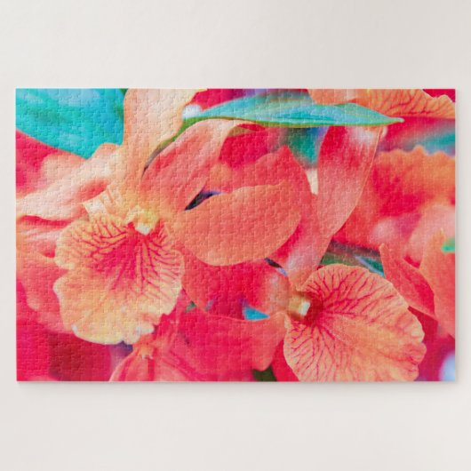 Mooie rode bloemen legpuzzel (Horizontaal)