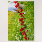 Mooie rode bloemen, Nederland Legpuzzel (Verticaal)