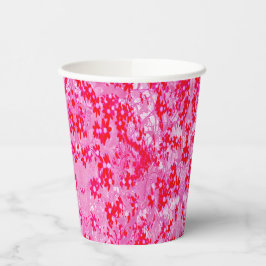 Mooie Rode Bloemen Papieren Bekers