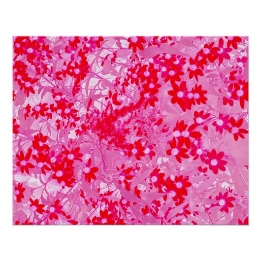Mooie Rode Bloemen Perfect Poster (Voorkant)