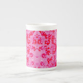 Mooie Rode Bloemen Porselein Kop (Voorkant)