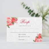 Mooie rode bloemen - RSVP / keuzevlees (Staand voorkant)