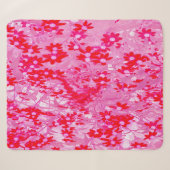 Mooie Rode Bloemen Sherpa Deken (Voorkant (horizontaal))