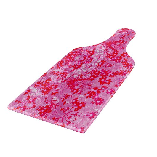 Mooie Rode Bloemen Snijplank (Hoek)