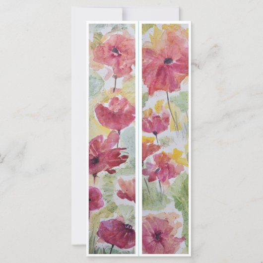 Mooie rode bloemen twee Bladwijzer (Achterkant)