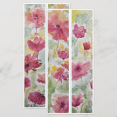 Mooie rode bloemen twee Bladwijzer (Voorkant / Achterkant)