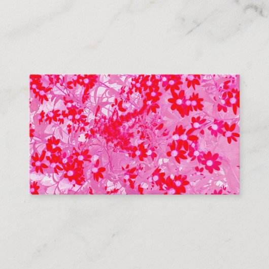 Mooie Rode Bloemen Visitekaartje (Voorkant)