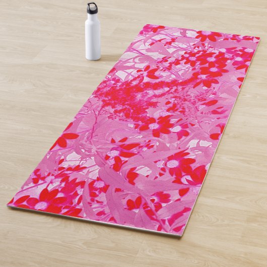 Mooie Rode Bloemen Yogamat (In situ)