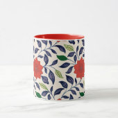Mooie rode bloemenprint mok (Midden)