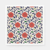 Mooie rode bloemenprint servet (Voorkant)