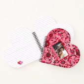 Mooie Rode Bloemige Aangepaste Gepersonaliseerde Notitieboek (Binnen)