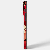 Mooie rode bloemige achtergrond Case-Mate iPhone case (Achterkant / Links)