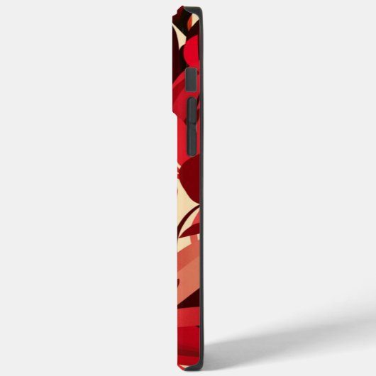 Mooie rode bloemige achtergrond Case-Mate iPhone case (Achterkant / Links)