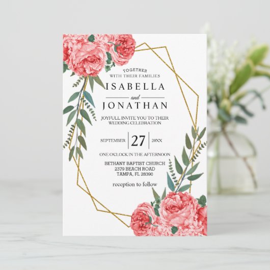 Mooie Rode Blosrozen Kaart (Staand voorkant)