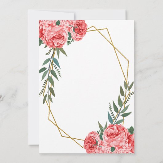 Mooie Rode Blosrozen Kaart (Achterkant)