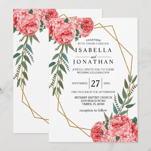 Mooie Rode Blosrozen Kaart (Voorkant / Achterkant)