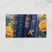 Mooie rode boekjes (blauw) Roepkaart Visitekaartje (Voorkant)