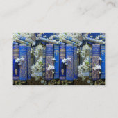 Mooie rode boekjes (blauw) Roepkaart Visitekaartje (Voorkant)