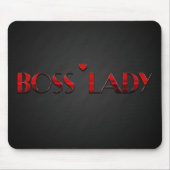 Mooie Rode Boss-tekst met koolstof Muismat (Voorkant)
