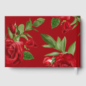 Mooie rode bruiloft met echte gastenboek (Achterkant)