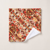 Mooie rode bruine oranje abstracte stenen bad handdoek (Wasdoekje)