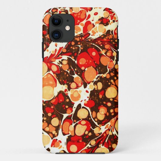 Mooie rode bruine oranje abstracte stenen Case-Mate iPhone case (Achterkant)