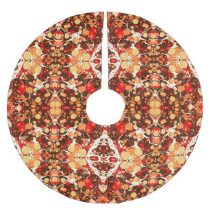 Mooie rode bruine oranje abstracte stenen kerstboom rok