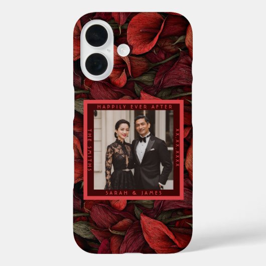 Mooie Rode Calla Lelies Rustieke Bruiloft Case-Mate iPhone Case (Achterkant)