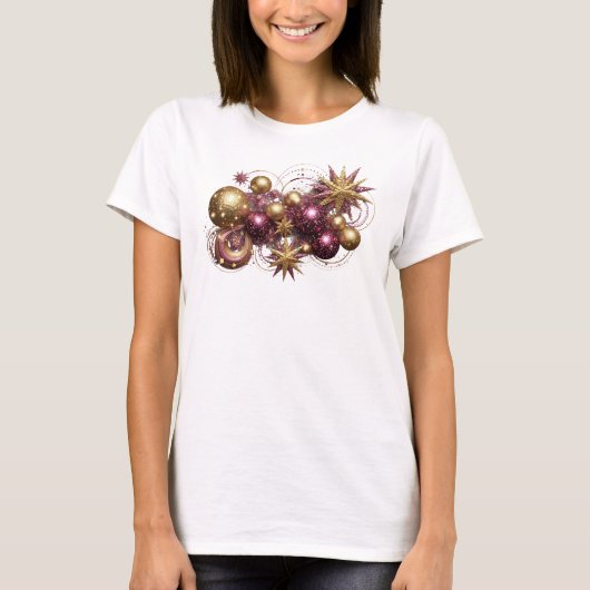 Mooie Rode CHRISTMAS MAGIC Grafische T-shirt (Voorkant)