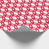 Mooie rode cirkel cadeaupapier (Hoek)