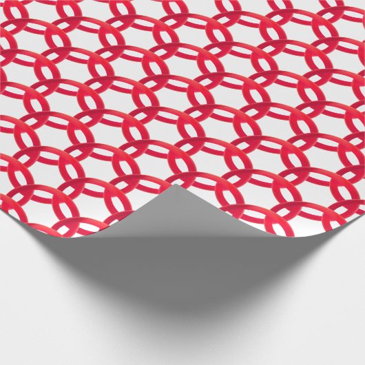 Mooie rode cirkel cadeaupapier (Hoek)