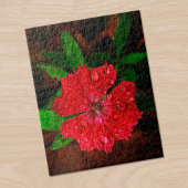 Mooie rode dianthus met foto van regendruppels legpuzzel