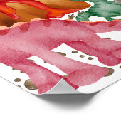 Mooie rode dinosaurusposter voor de kinderkamer poster (Hoek)