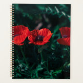 Mooie rode driepuntsbloemen planner (Voorkant)